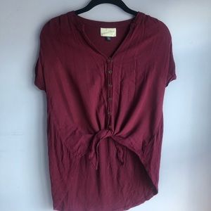 Maroon Button Down
